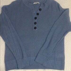 American Eagle Outfitters Light Blue Button Sweater